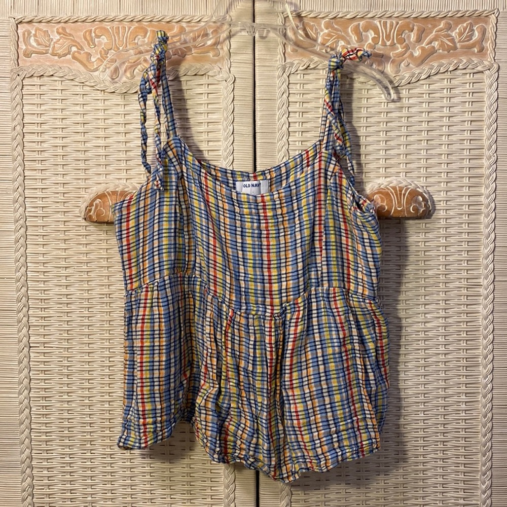 Old Navy, plaid tank top
